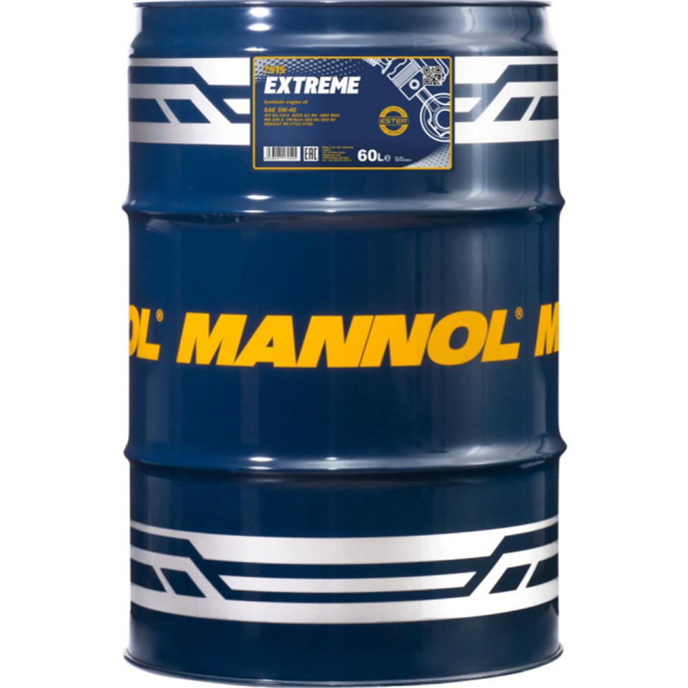Моторное масло «Mannol» Extreme 7915 5W-40 SN/CH-4, 60 л