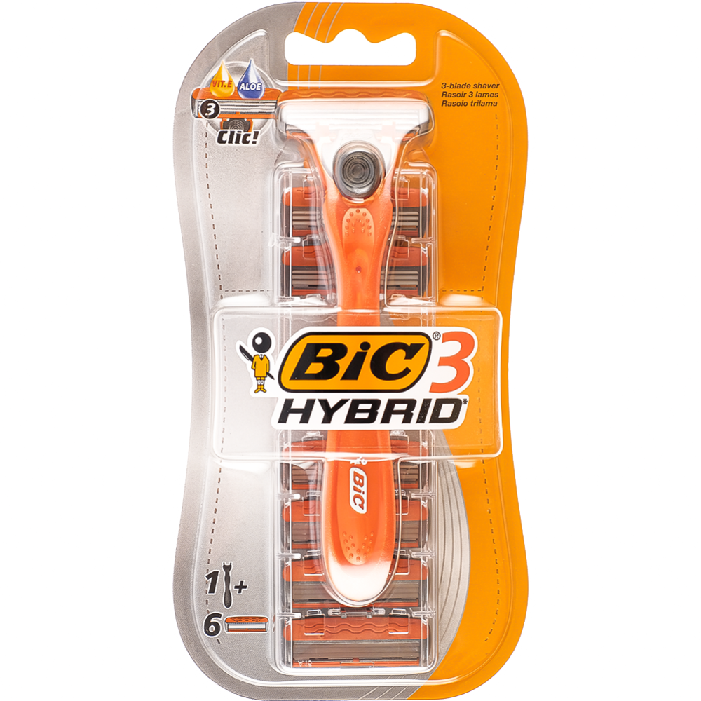 Станок для бритья «BIC» 3 Hybrid, мужской, +6 кассет