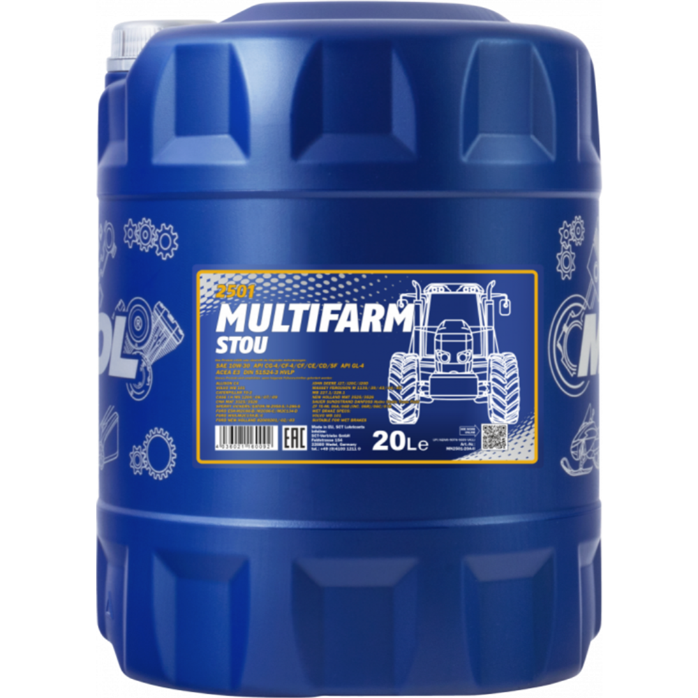 Моторное масло «Mannol» Multifarm STOU 2501 10W-30, 20 л
