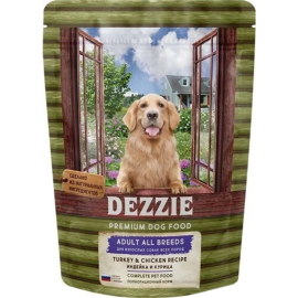 Корм для собак «Dezzie» Adult Dog, индейка и курица, 800 г