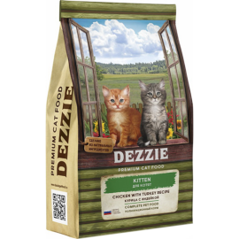 Корм для котят «Dezzie» Kitten, курица с индейкой, 2 кг