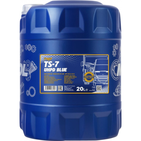 Масло моторное «Mannol» TS-7 Blue 7107 10W-40 API CK-4 E6, 20 л