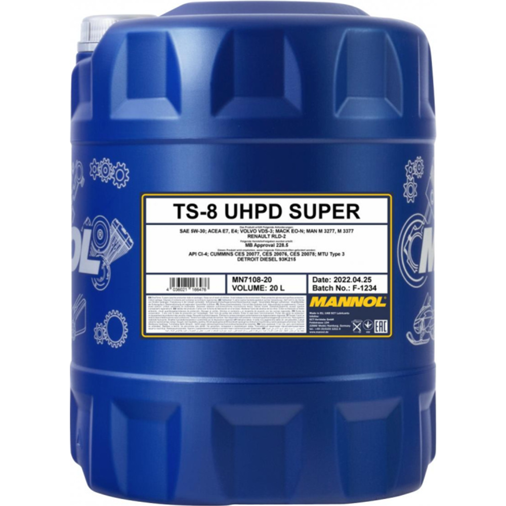 Моторное масло «Mannol» TS-8 7108 UHPD 5W-30 Super API CI-4, 20 л