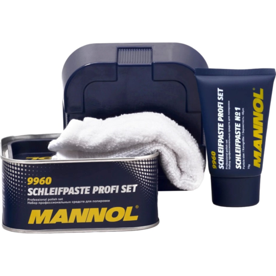 Набор для полировки «Mannol» 9960 Schleifpaste Profi Set, 325+75 г