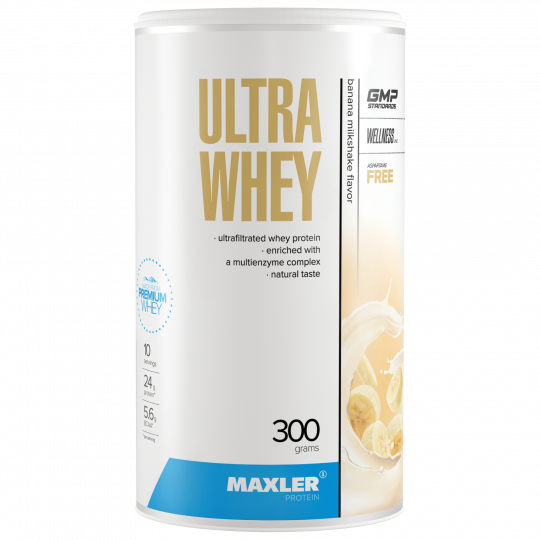 Протеин Maxler Ultra Whey 300 g (can) - Banana Milkshake