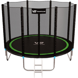 Батут «V2 Trampoline» 10ft Greenline, 4 ноги, с внешней сеткой, 312 см