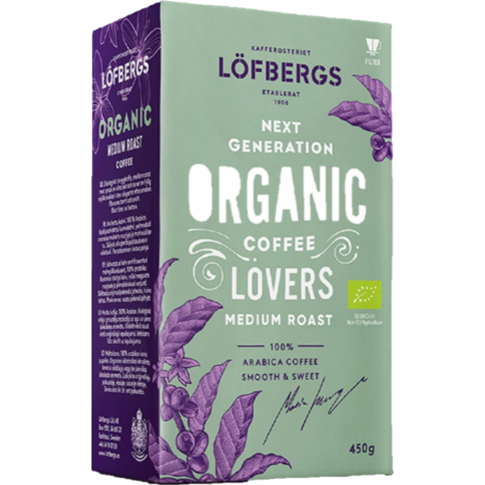 Кофе молотый «Lofbergs lila» Organic Medium Roast, натуральный, 450 г