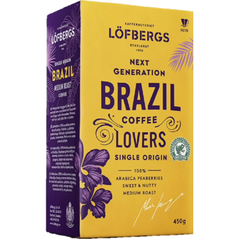 Кофе молотый «Lofbergs lila» Brazil Single Origin, натуральный, 450 г