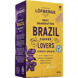 Кофе молотый «Lofbergs lila» Brazil Single Origin, натуральный, 450 г
