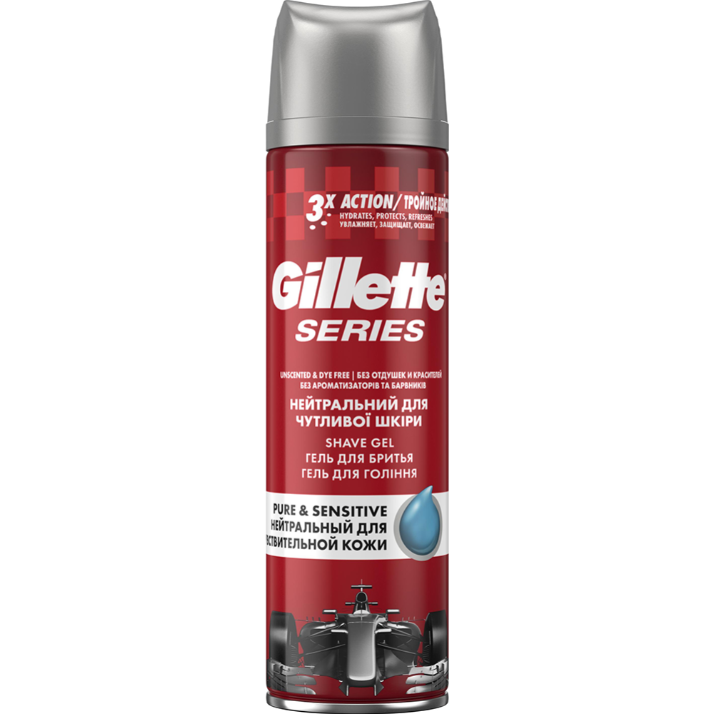 Картинка товара Гель Для Бритья «Gillette» Series Pure & Sensitive, 200 мл.  