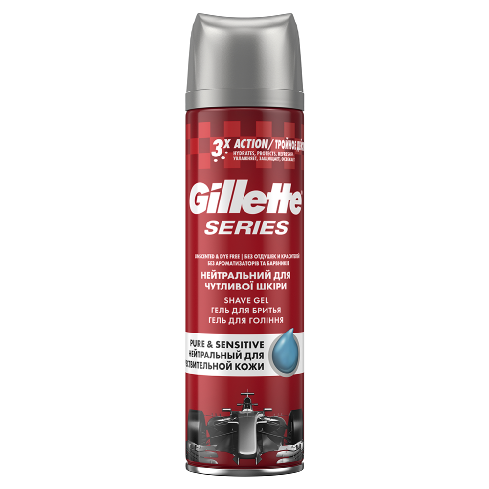 Гель Для Бритья «Gillette» Series Pure & Sensitive, 200 мл.  