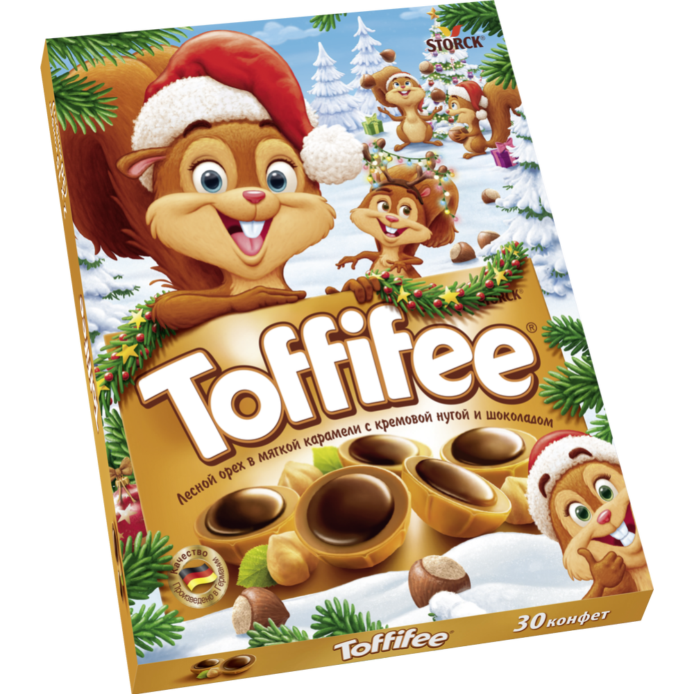 Конфеты шоколадные «Toffifee» Санта, 250 г #0