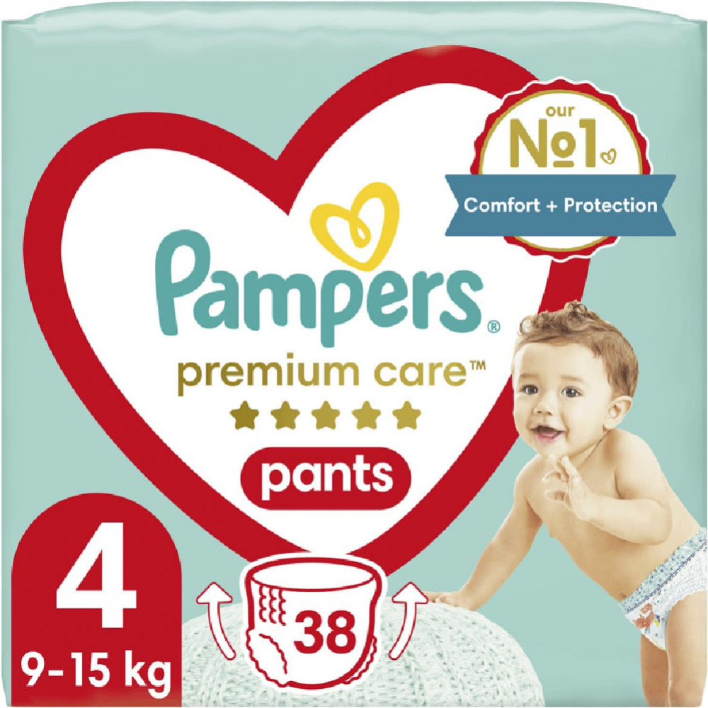 Трусики «Pampers» Premium Care 9-15 кг, Размер 4, 38  шт #0