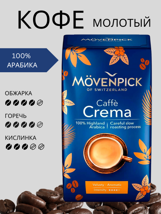 Кофе молотый Мовенпик Сaffe Crema 500г