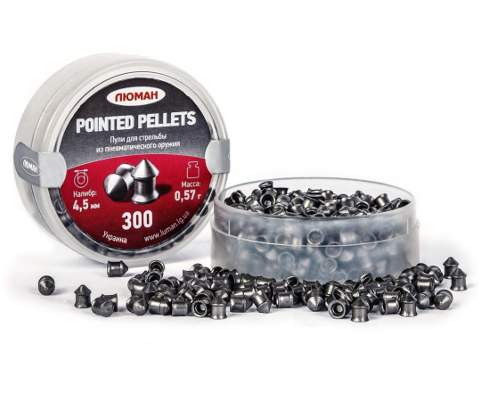 Пульки Люман Pointed pellets, 0,57 г 4,5 мм (300 шт)