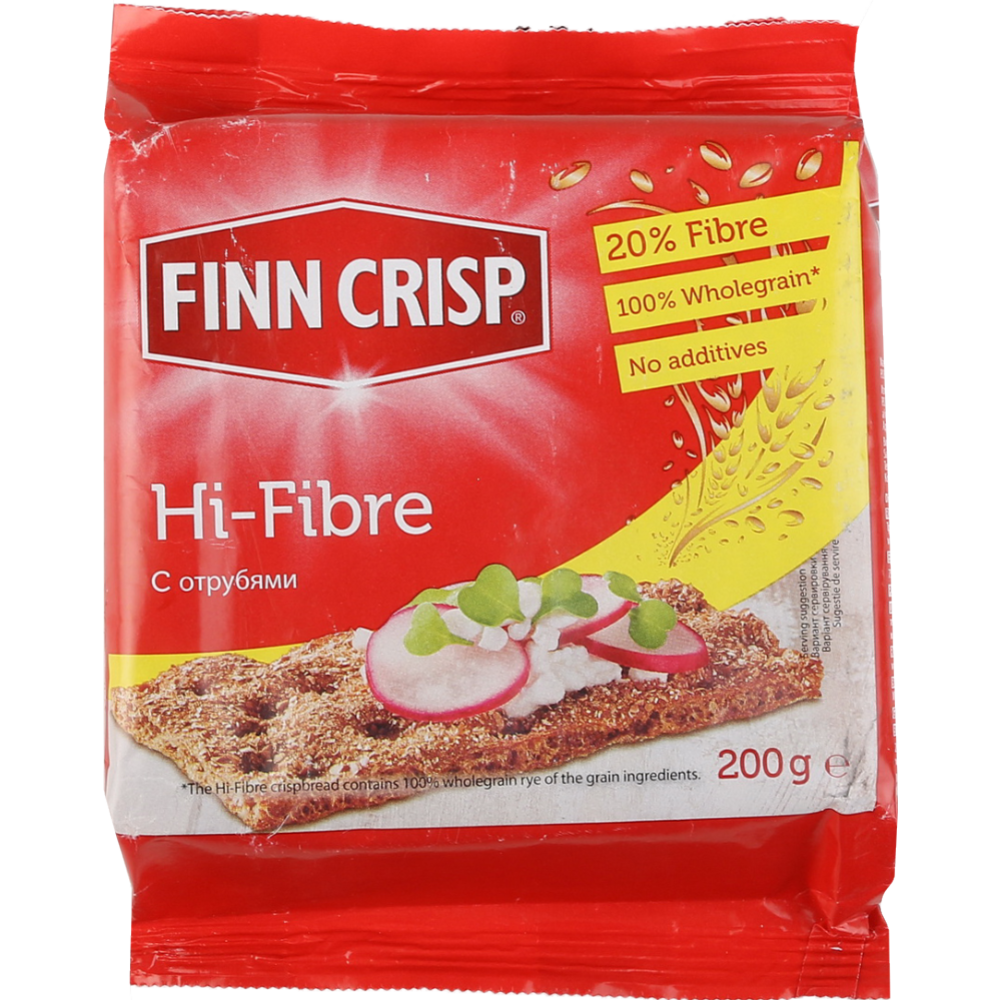 Хлебцы «Finn Crisp» ржаные с отрубями, 200 г