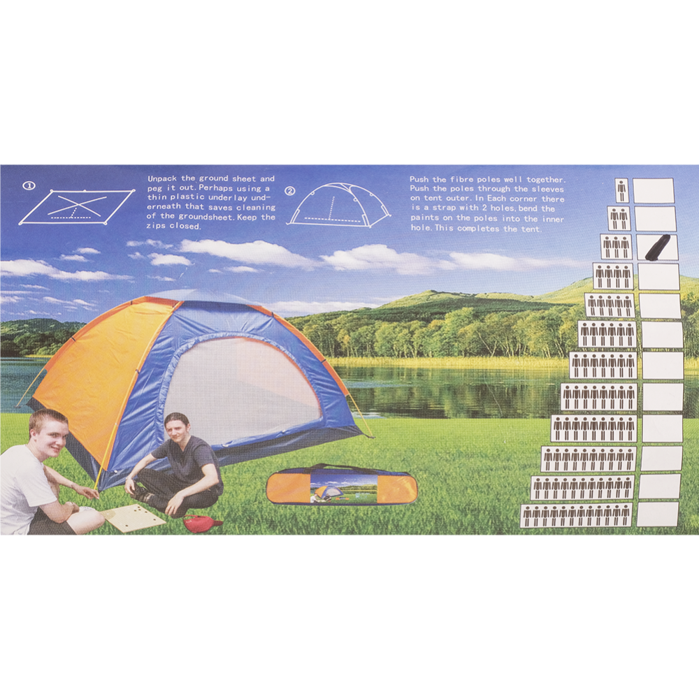 Туристическая палатка «Tomas Gardner» двухместная, арт. WN22082516, 200х150 см