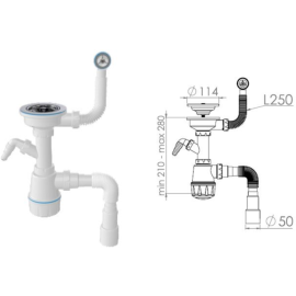 Сифон для кухни «AV Engineering» AVE129739