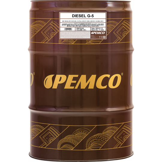 Масло моторное «Pemco» G-5 Diesel 10W-40 UHPD API CI-4/SL, 60 л