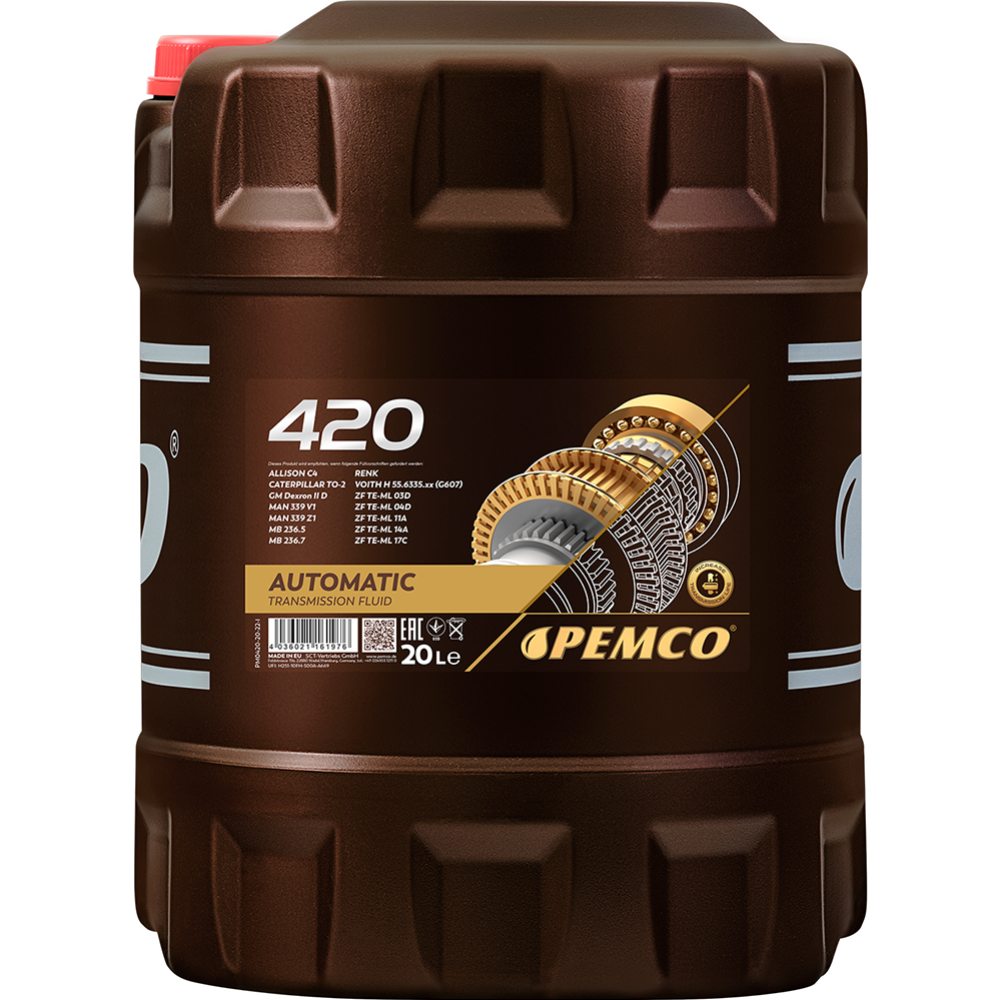 Трансмиссионное масло «Pemco» 420 ATF IID, 20 л