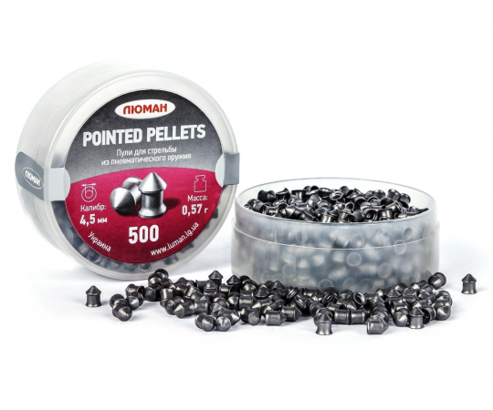 Пульки Люман Pointed pellets, 0,57 г 4,5 мм (500 шт)