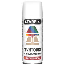 Грунтовка антикоррозийная «Starfix» SM-38633-1, 9003, cигнальный белый, 520 мл