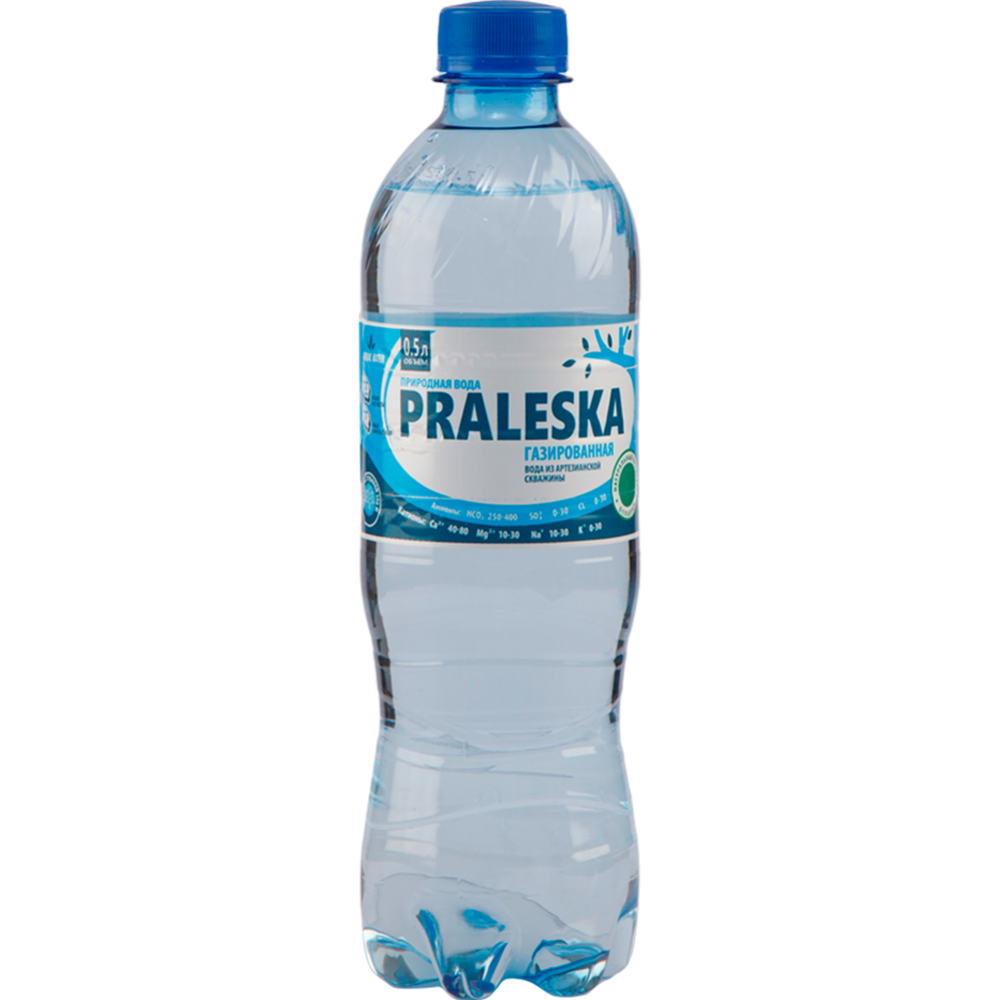 Вода питьевая «Praleska» газированная, 0.5 л #0