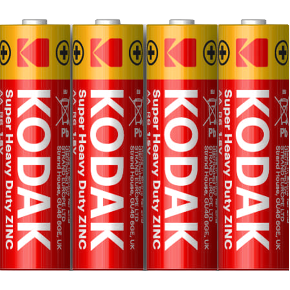 Комплект батареек «Kodak» Extra Heavy Duty, KAAHZ-S4 АА, Б0005141, 4 шт #0