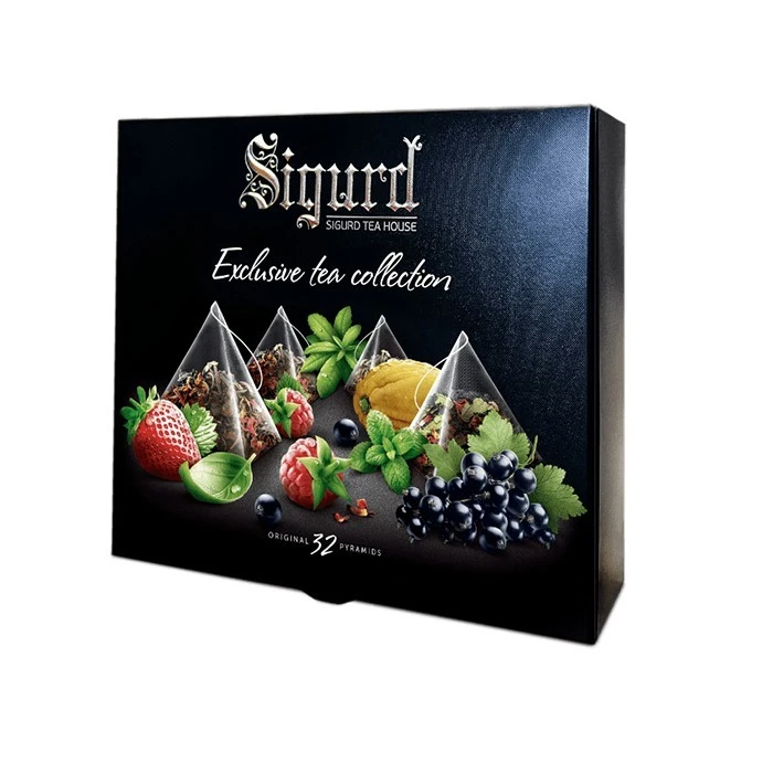 Чайное ассорти SIGURD 4 вкуса (смородина, клубника, малина, лимонный мирт) 2гр*32пак