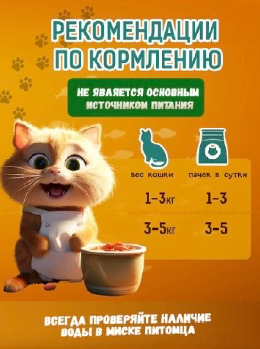 Корм для кошек влажный Рыбный обед №2, 4 пауча