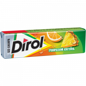 Же­ва­тель­ная ре­зин­ка «Dirol» тро­пи­че­ский кок­тейль 13.6 г