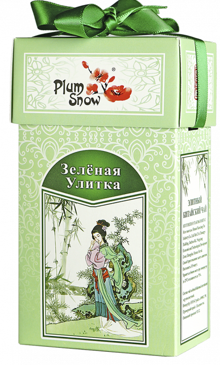 Чай зеленый Plum Snow  PS101 Зелёная Улитка, 100г.