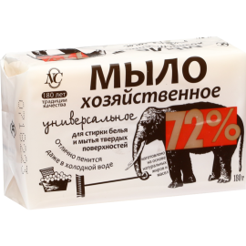 Мыло хозяйственное «Невская косметика» твердое универсальное, 72%, 180 г.