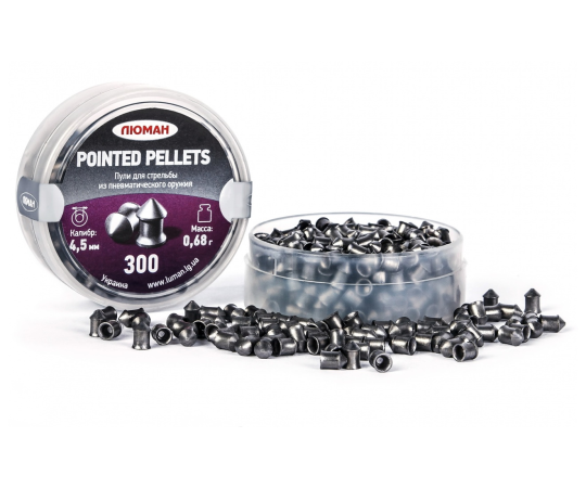 Пульки Люман Pointed pellets, 0,68 г 4,5 мм (300 шт)