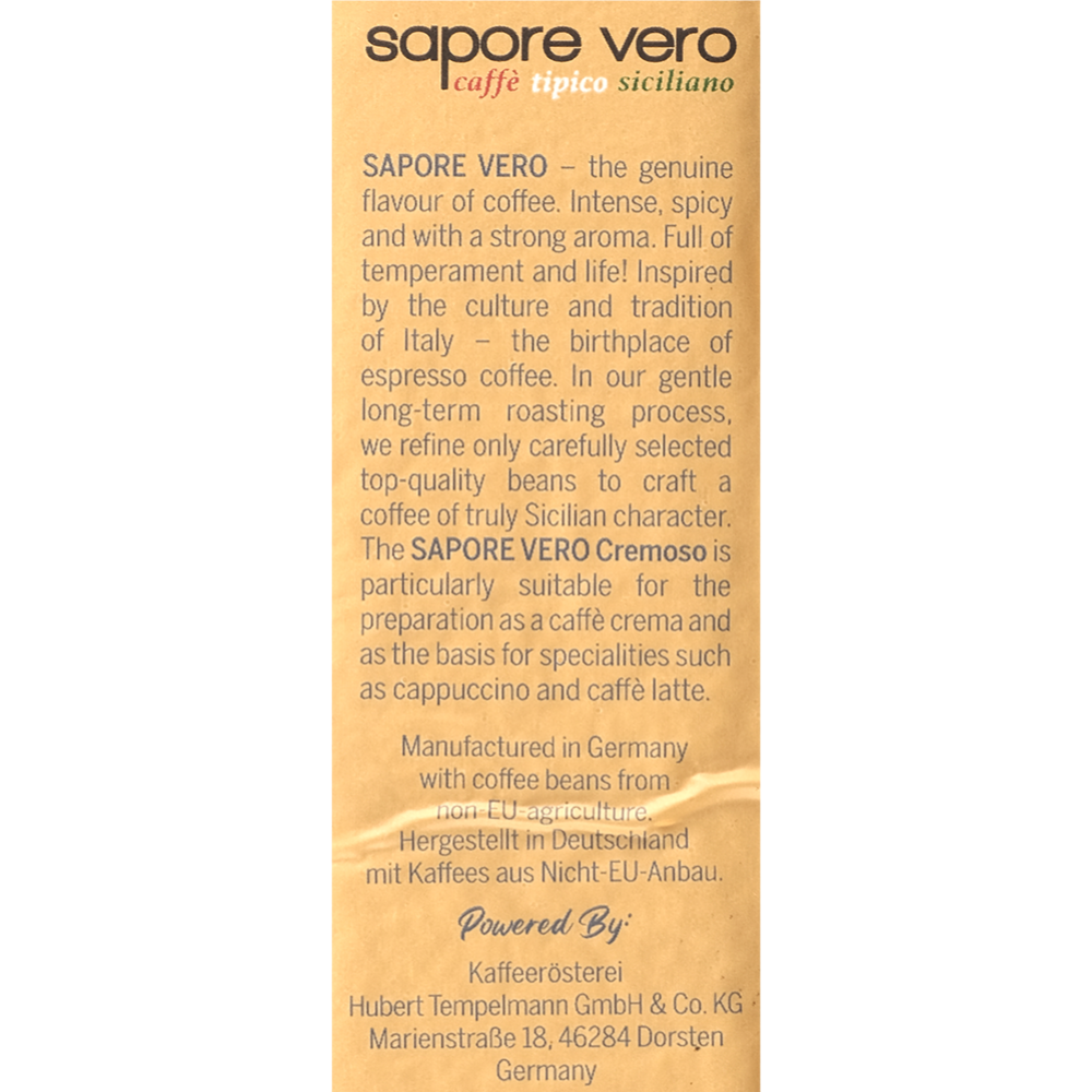 Кофе молотый «Sapore Vero» Cremoso, 250 г #2