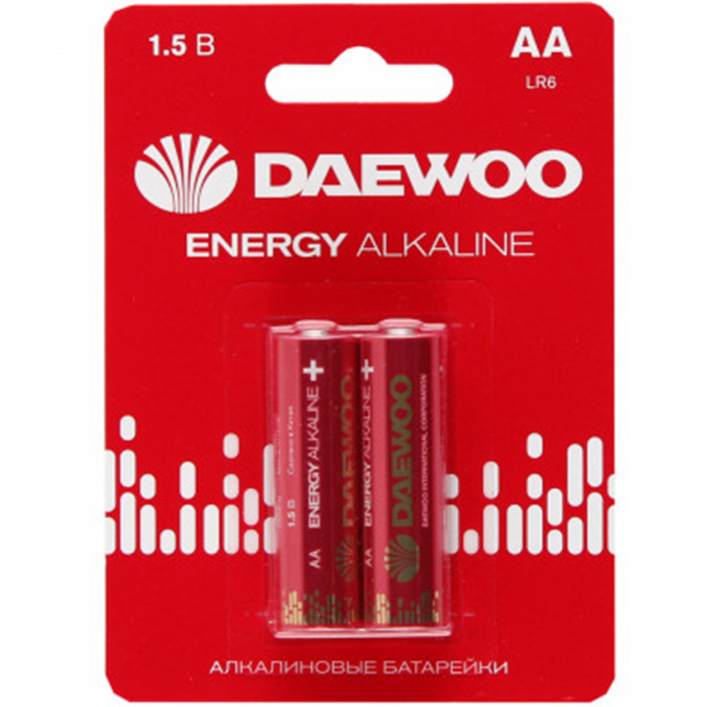 Ком­плект ба­та­ре­ек «Daewoo» АА BL-2 ENERGY Alkaline, 5029750, 2 шт