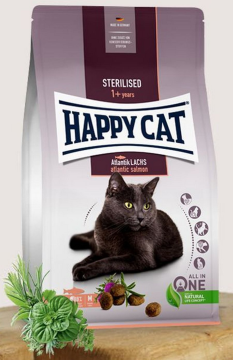 Сухой корм для кошек Happy Cat Sterilised Adult Atlantik-Lachs с лососем, 10 кг