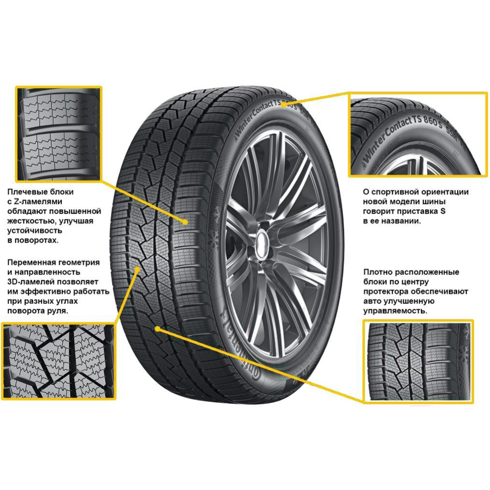 Зимняя шина «Continental» WinterContact TS 860 S, 255/55R19, 111V XL