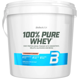 Протеин «BioTech USA» 100% Pure Whey, клубника, 4000 г