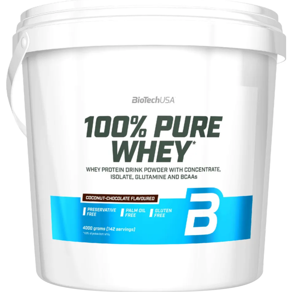 Протеин «BioTech USA» 100% Pure Whey, шоколад/кокос, 4000 г