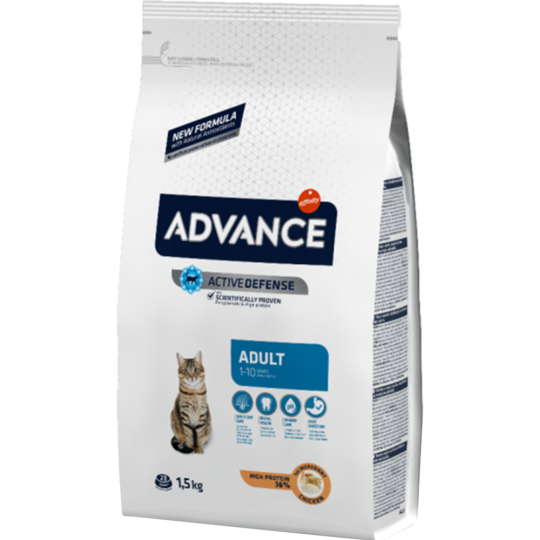 Корм для кошек «Advance» курица и рис, 1.5 кг