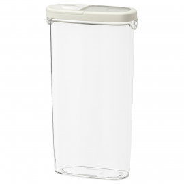 IKEA 365+ Контейнер для сухих продуктов/крышка, прозрачный/белый, 2.3 литра
