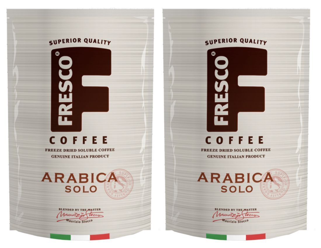 Кофе растворимый Fresco Arabica Solo, комплект из 2 пакетов по 190 грамм каждый.