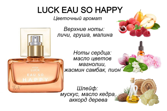 Парфюмерная вода Avon Eau So Happy для нее, 30 мл