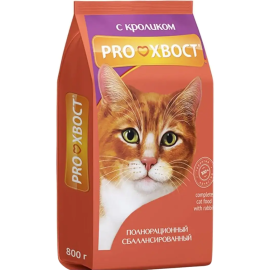 Корм для кошек «PROхвост» кролик, 800 г