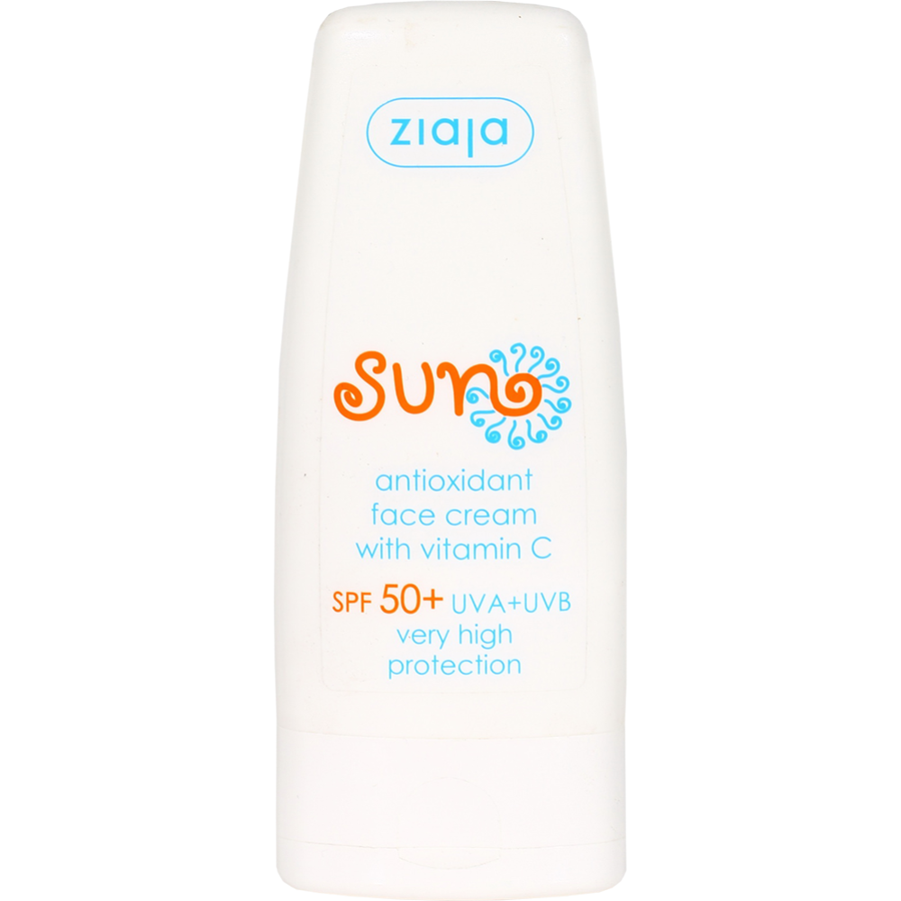 Крем для лица «Ziaja Sun» антиоксидант с витамином С, SPF 50+, 50 мл
