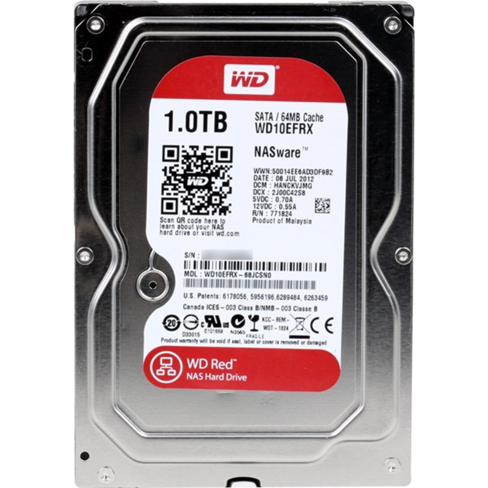 Жесткий диск «Western Digital» Red Plus 1TB, WD10EFRX