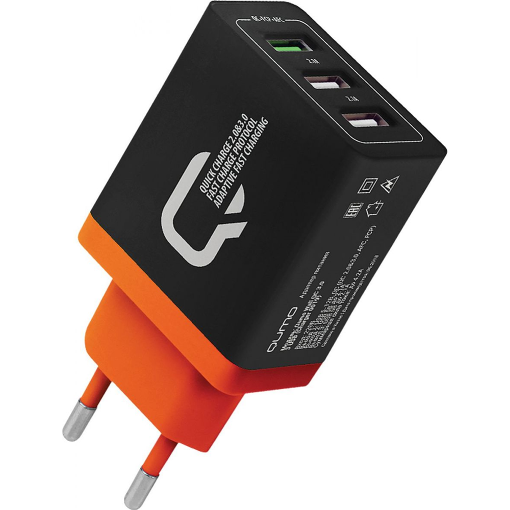 Сетевое зарядное устройство «Qumo» Charger 0019, Q24350, черный