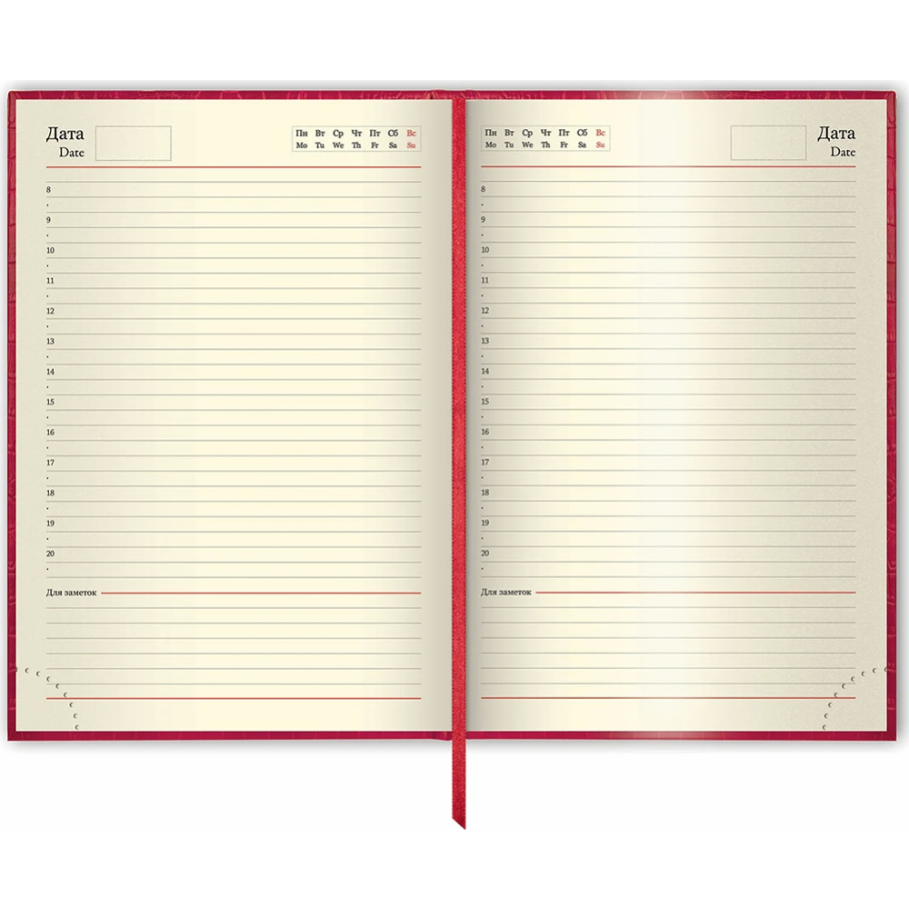 Ежедневник «Brauberg» Comodo, 123840, красный, А5, 160 л