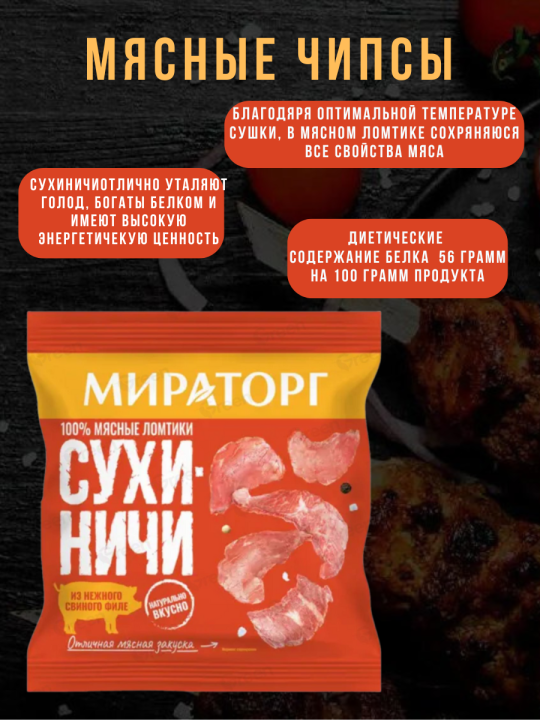 Мясные чипсы Микс Сухиничи 3 шт